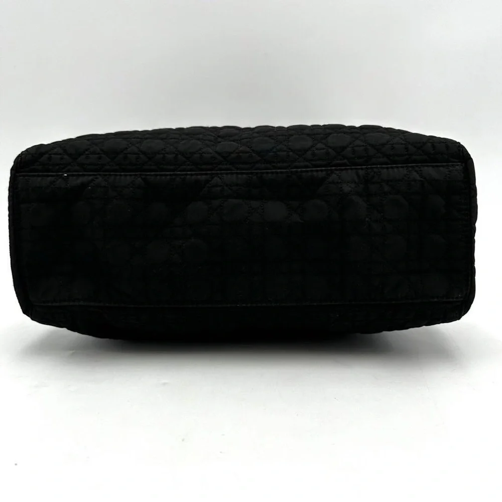 ❌SOLD❌Christian Dior Christian Dior Handbag Cannage Black Nylon Lady Dior - Picture 7 of 9